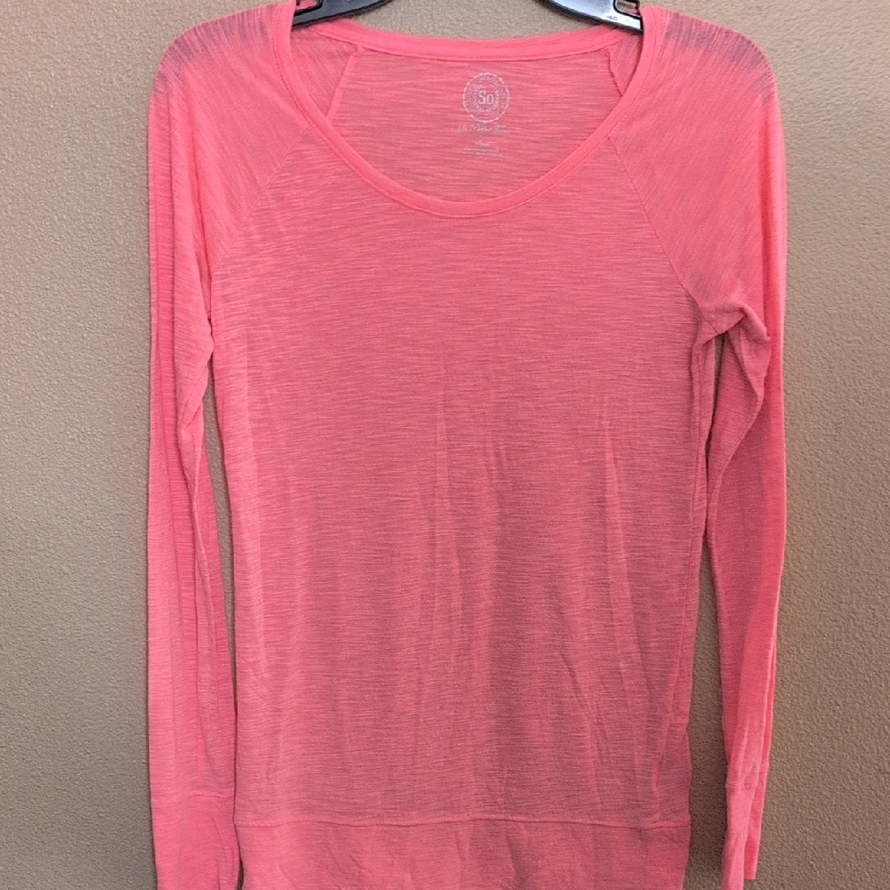 SO Coral Long Sleeve Tee for Women